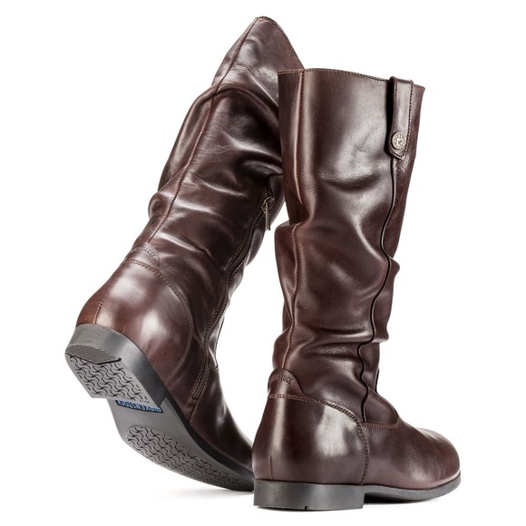 Birkenstock Brown Leather Mid-Calf Boots Sarnia  Tall High 37 narrow - Picture 2 of 12